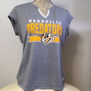 💐Nashville Predators Adidas Cap Sleeve Tank Sz L Grey